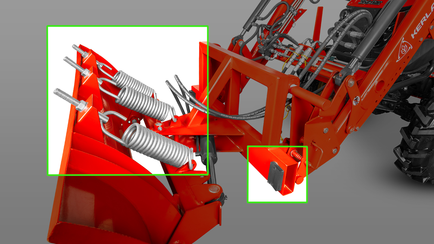 Отвал Flagman | Флагман 02 FP к фронтальному погрузчику с пружинными амор. и гидроповоротом (1,2 м) 0