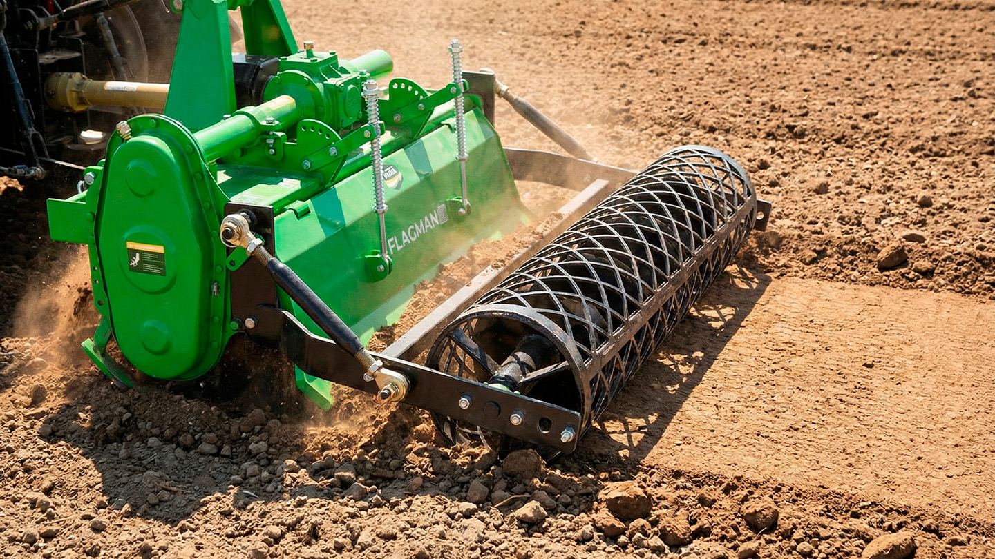 Каток сетчатый для почвофрезы Flagman | Флагман PRO 1850 (1,85 м) 0